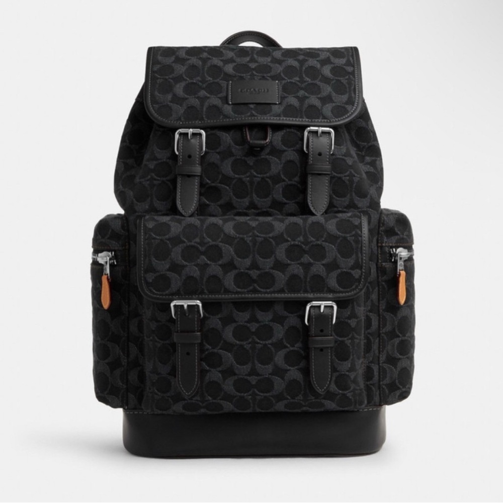 Coach Sprint Backpack In Signature Denim Black - # CO933